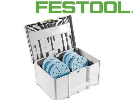 Festool 150mm hiomapaperivalikoima systainerissa